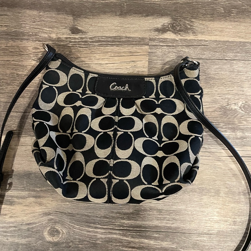 Coach black crossbody purse